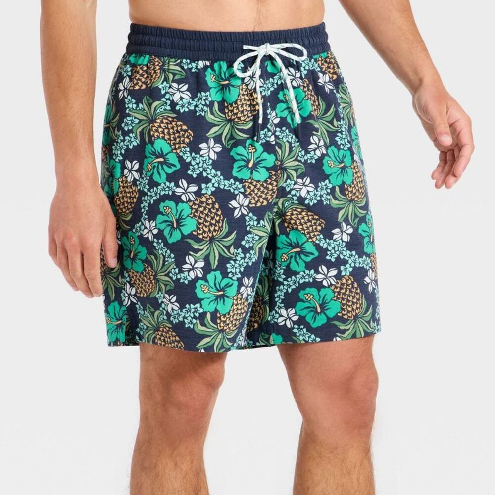 Men's 7" Swim Trunks - Goodfellow & Co x Reyn Spooner Navy Blue XXL